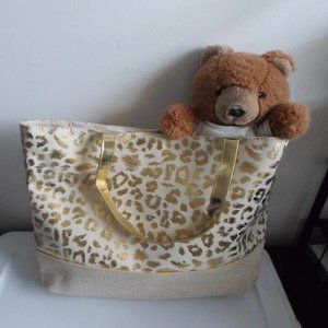 Golden Print Purse / Bag – Plush Bear Not Included